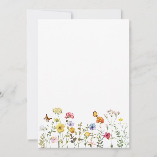 Colorful Wildflower Boho Garden Engagement Party Kaart (Achterkant)