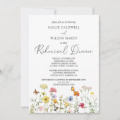 Colorful Wildflower Boho Garden Rehearsal Dinner Kaart (Voorkant)