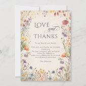 Colorful Wildflower Botanical Wedding Bedankkaart (Voorkant)
