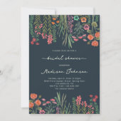 Colorful Wildflower Bridal Shower Invitation Kaart (Voorkant)
