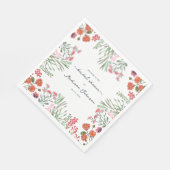 Colorful Wildflower Bridal Shower Invitation Servet (Hoek)