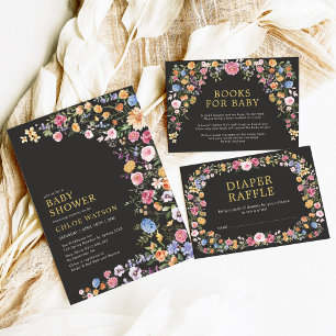 Colorful Wildflower Fiesta Garden Baby shower Kaart