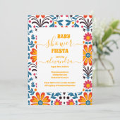 Colorful Wildflower Fiesta Senorita Baby shower Kaart (Staand voorkant)
