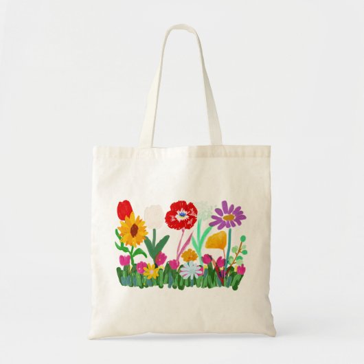 Colorful Wildflower Garden on Budget Tote Bag (Voorkant)