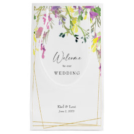 Colorful Wildflower Geometric Weddenschap Welkom Klein Cadeauzakje