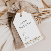 Colorful Wildflower Happy Birthday Cadeaulabel