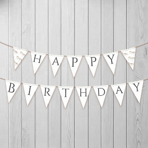 Colorful Wildflower Happy Birthday Vlaggetjes