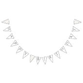 Colorful Wildflower Happy Birthday Vlaggetjes (Alle)