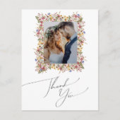 Colorful Wildflower Meadow Foto Weduwnaar Hartelij Briefkaart (Voorkant)