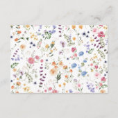 Colorful Wildflower Meadow Garden Weddenschap - Ge Informatiekaartje (Achterkant)