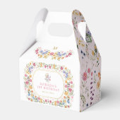 Colorful Wildflower Meadown Girl 1e verjaardag Bedankdoosjes (Achterkant)