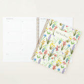 Colorful wildflower pattern in watercolors planner (Display)