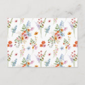 Colorful Wildflower QR Code Wedding RSVP Kaartje (Achterkant)