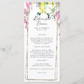 Colorful Wildflower repesial Dinner Menu (Voorkant)