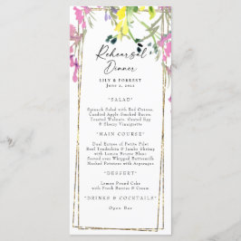 Colorful Wildflower repesial Dinner Menu