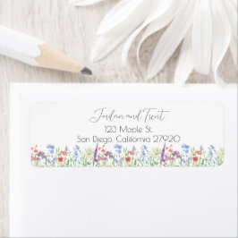 Colorful Wildflower Return Address Labels