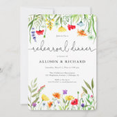 Colorful wildflower Spring repetial diner Kaart (Voorkant)