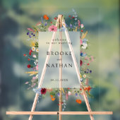 Colorful Wildflower Weddenschap Acryl Bord (Neutraal)