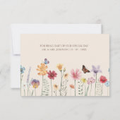 Colorful Wildflower Weddenschap Hartelijk dank Bedankkaart (Achterkant)