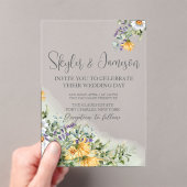 Colorful Wildflower Wedding Acryl Uitnodigingen (Insitu (Draagbaar))