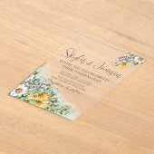 Colorful Wildflower Wedding Acryl Uitnodigingen (Laagn)