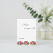 Colorful Wildflower Wedding Advice Card Advieskaart (Staand voorkant)