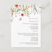 Colorful Wildflower Wedding Details Informatiekaartje (Voorkant)