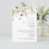 Colorful Wildflower Wedding Details Informatiekaartje (Staand voorkant)