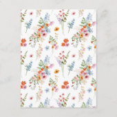 Colorful Wildflower Wedding Details Informatiekaartje (Achterkant)