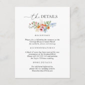 Colorful Wildflower Wedding Details Informatiekaartje (Voorkant)