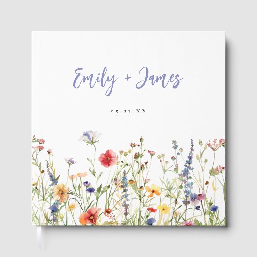Colorful Wildflower Wedding Gastenboek (Voorkant)