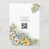 Colorful Wildflower Wedding Informatiekaartje (Achterkant)