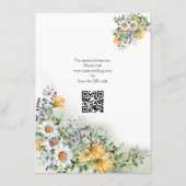 Colorful Wildflower Wedding Informatiekaartje (Achterkant)