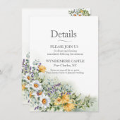 Colorful Wildflower Wedding Informatiekaartje (Voorkant / Achterkant)