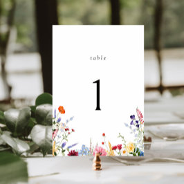 Colorful Wildflower Wedding Kaart