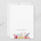 Colorful Wildflower Wedding Kaart (Achterkant)