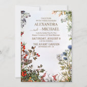 Colorful Wildflower Wedding Kaart (Voorkant)