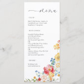 Colorful Wildflower Wedding Menu (Voorkant)