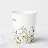 Colorful Wildflower Wedding Papieren Bekers (Achterkant)