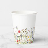 Colorful Wildflower Wedding Papieren Bekers (Rechts)