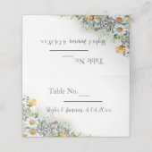 Colorful Wildflower Wedding Plaatskaartje (Buitenkant ongevouwen)