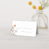 Colorful Wildflower Wedding Plaatskaartje (Voorkant)