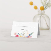 Colorful Wildflower Wedding Plaatskaartje (Voorkant)