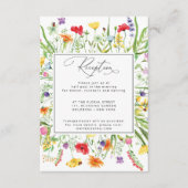 Colorful Wildflower Wedding Reception Kaart (Voorkant)