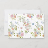 Colorful Wildflower Wedding RSVP Kaartje (Achterkant)