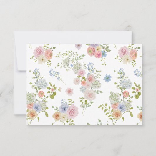 Colorful Wildflower Wedding RSVP Kaartje (Achterkant)