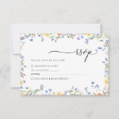 Colorful Wildflower Wedding RSVP Kaartje (Voorkant)