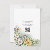 Colorful Wildflower Wedding RSVP Kaartje (Achterkant)