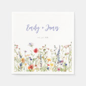 Colorful Wildflower Wedding Servet (Voorkant)