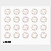 Colorful Wildflower Wedding Thank You Favor Ronde Sticker (Vel)